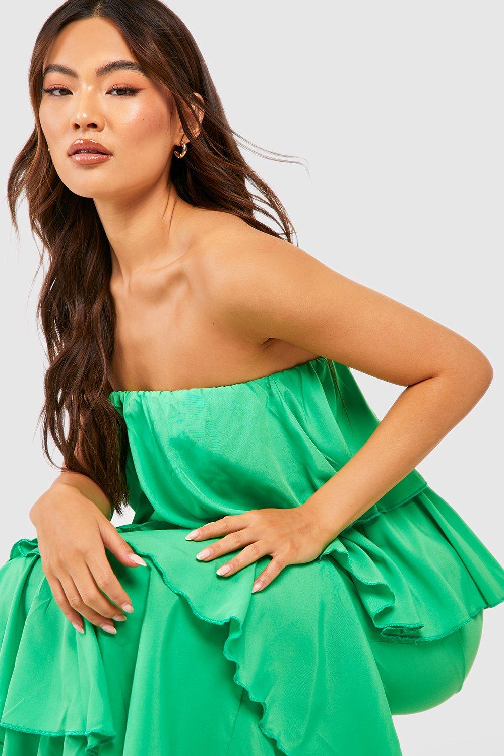 Boohoo green cheap dress